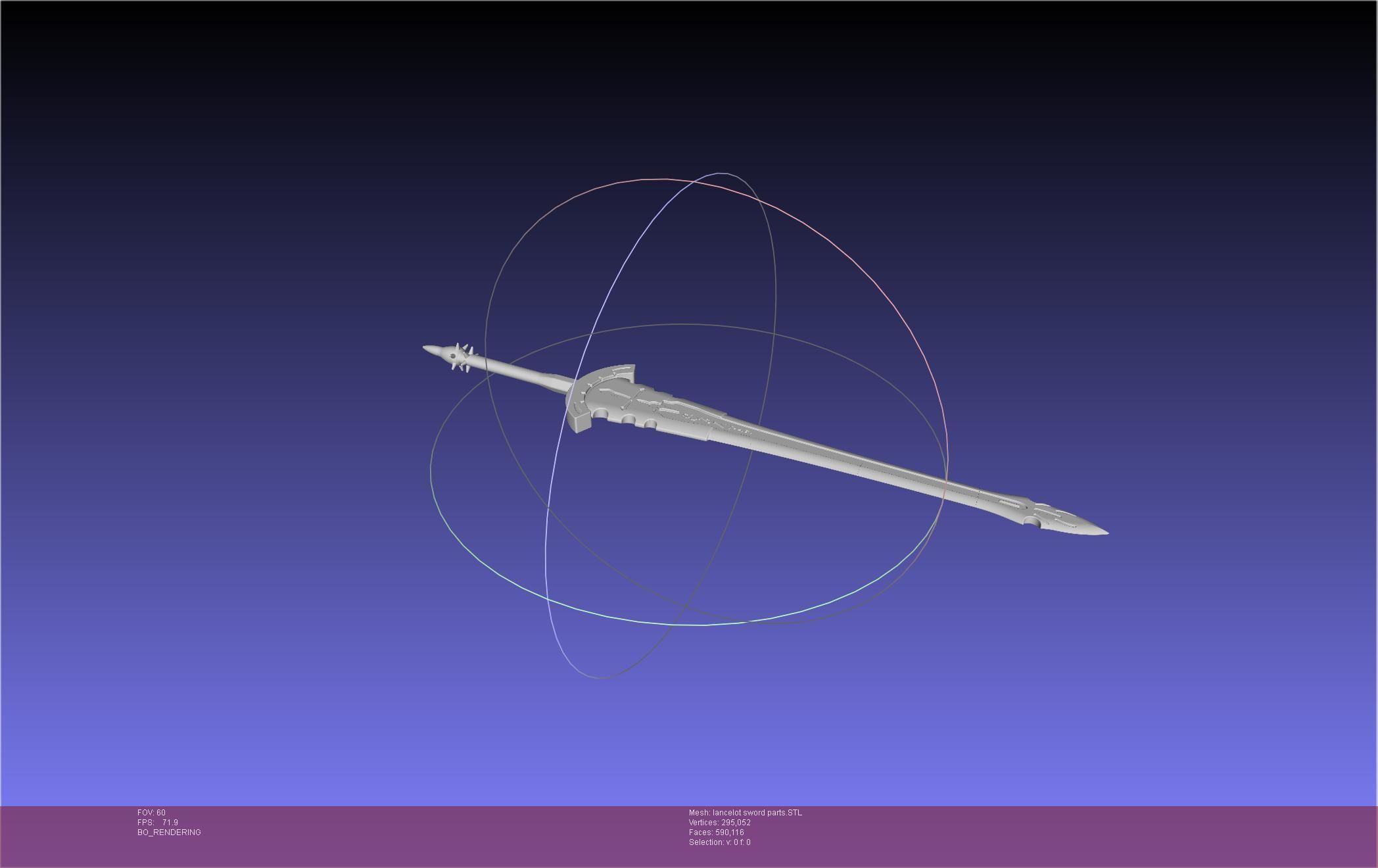 Fate Lancelot Berserker Sword Printable Assembly 3D print model_8