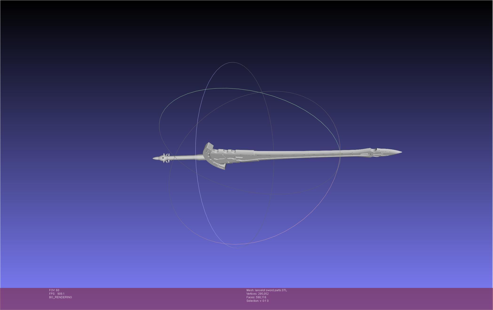 Fate Lancelot Berserker Sword Printable Assembly 3D print model_19