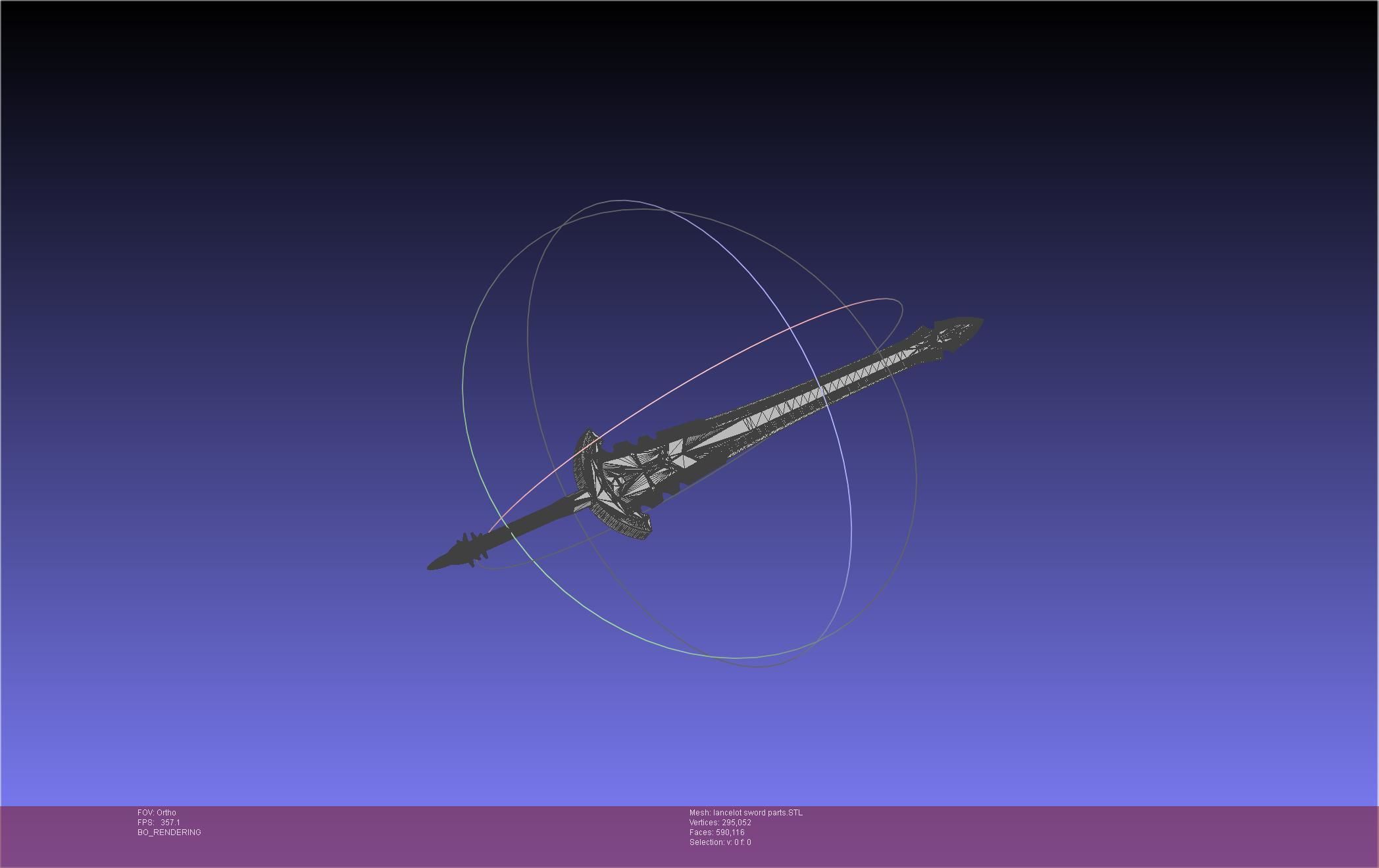 Fate Lancelot Berserker Sword Printable Assembly 3D print model_32