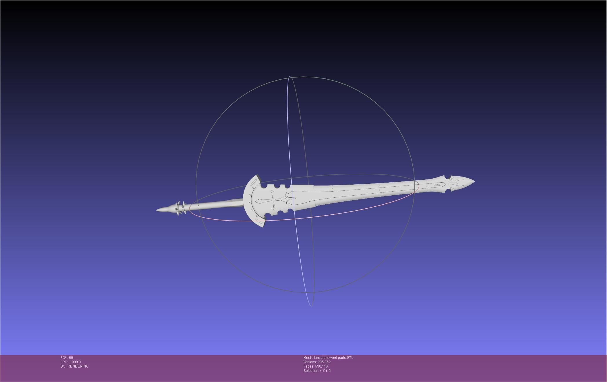 Fate Lancelot Berserker Sword Printable Assembly 3D print model_20