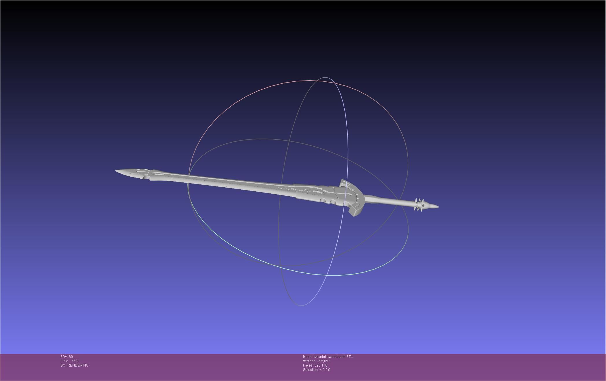 Fate Lancelot Berserker Sword Printable Assembly 3D print model_5