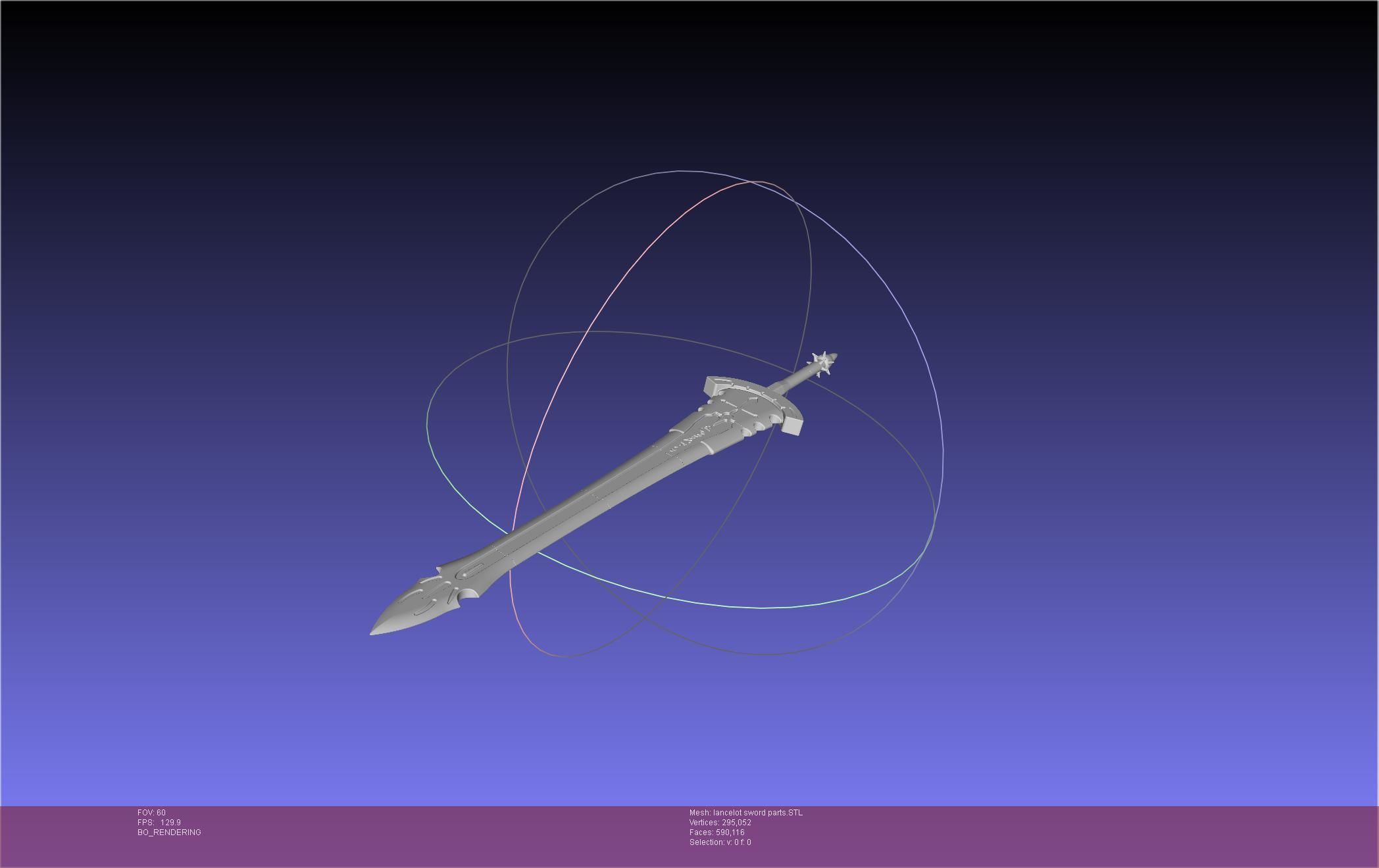 Fate Lancelot Berserker Sword Printable Assembly 3D print model_6