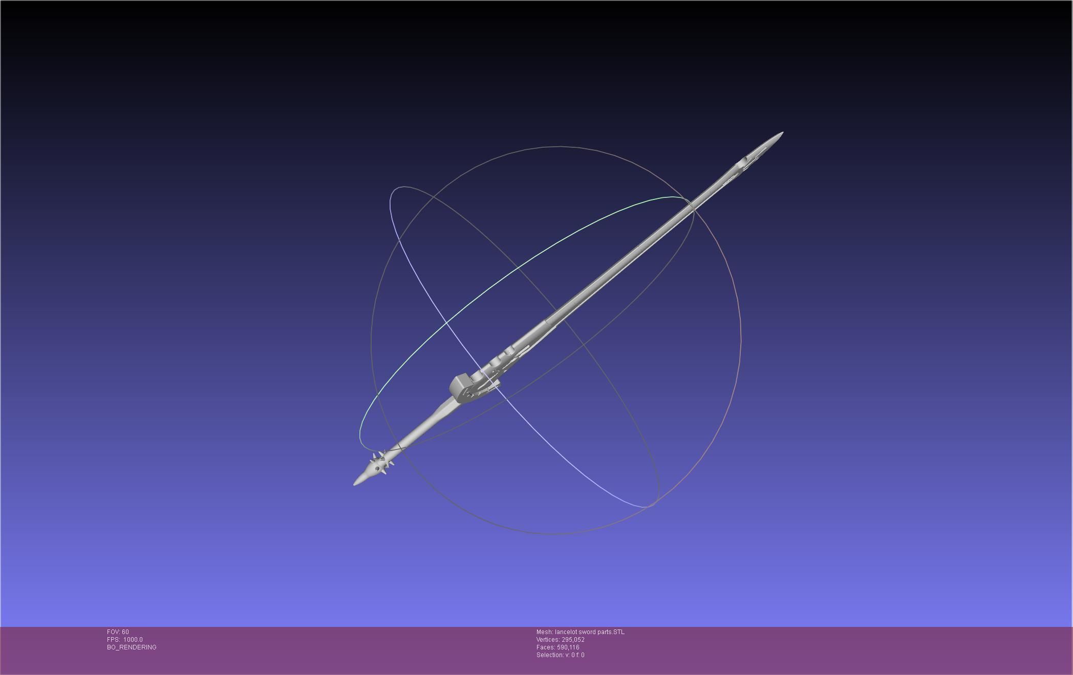 Fate Lancelot Berserker Sword Printable Assembly 3D print model_15