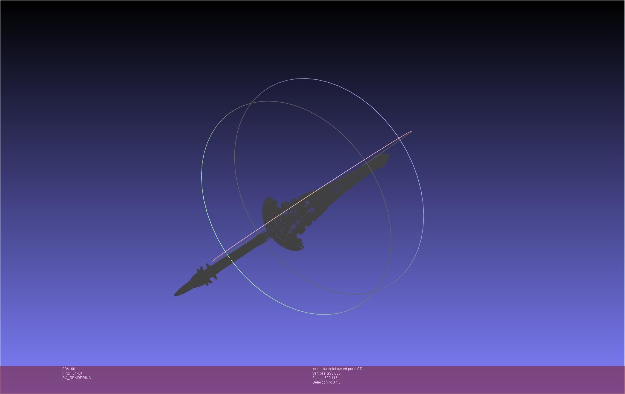 Fate Lancelot Berserker Sword Printable Assembly 3D print model_31