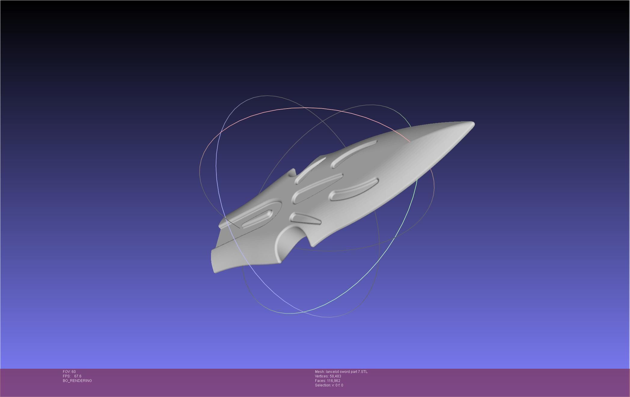 Fate Lancelot Berserker Sword Printable Assembly 3D print model_90