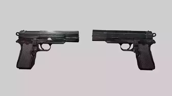 Pistol RV 3D models Low-poly 3D model