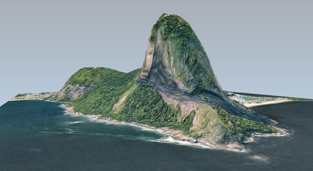 Sugar Loaf Mountain Low-poly 3D model_3