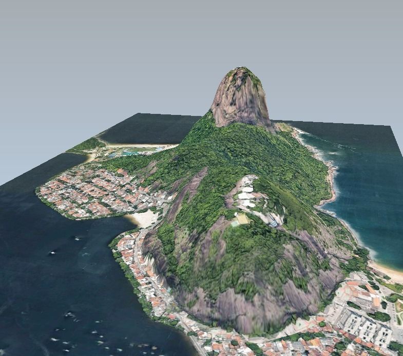 Sugar Loaf Mountain Low-poly 3D model_5