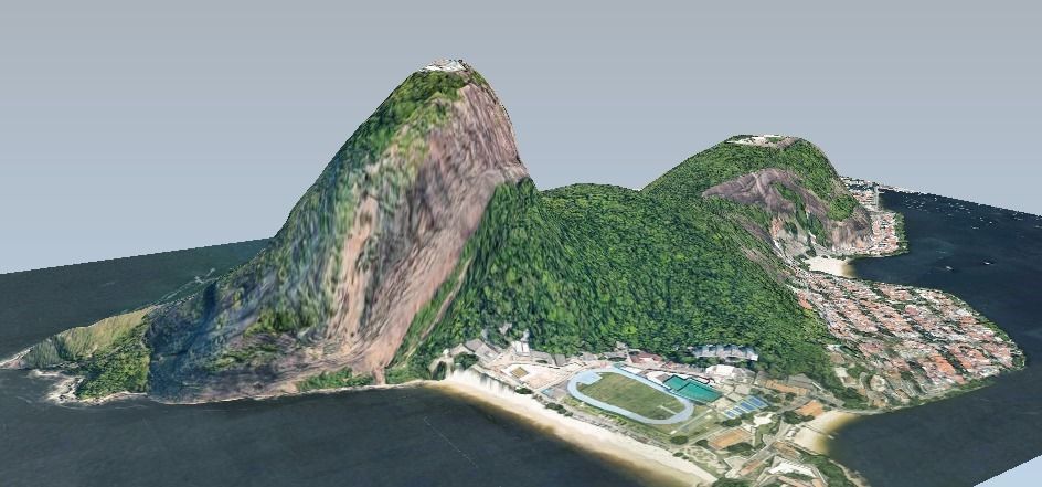 Sugar Loaf Mountain Low-poly 3D model_2
