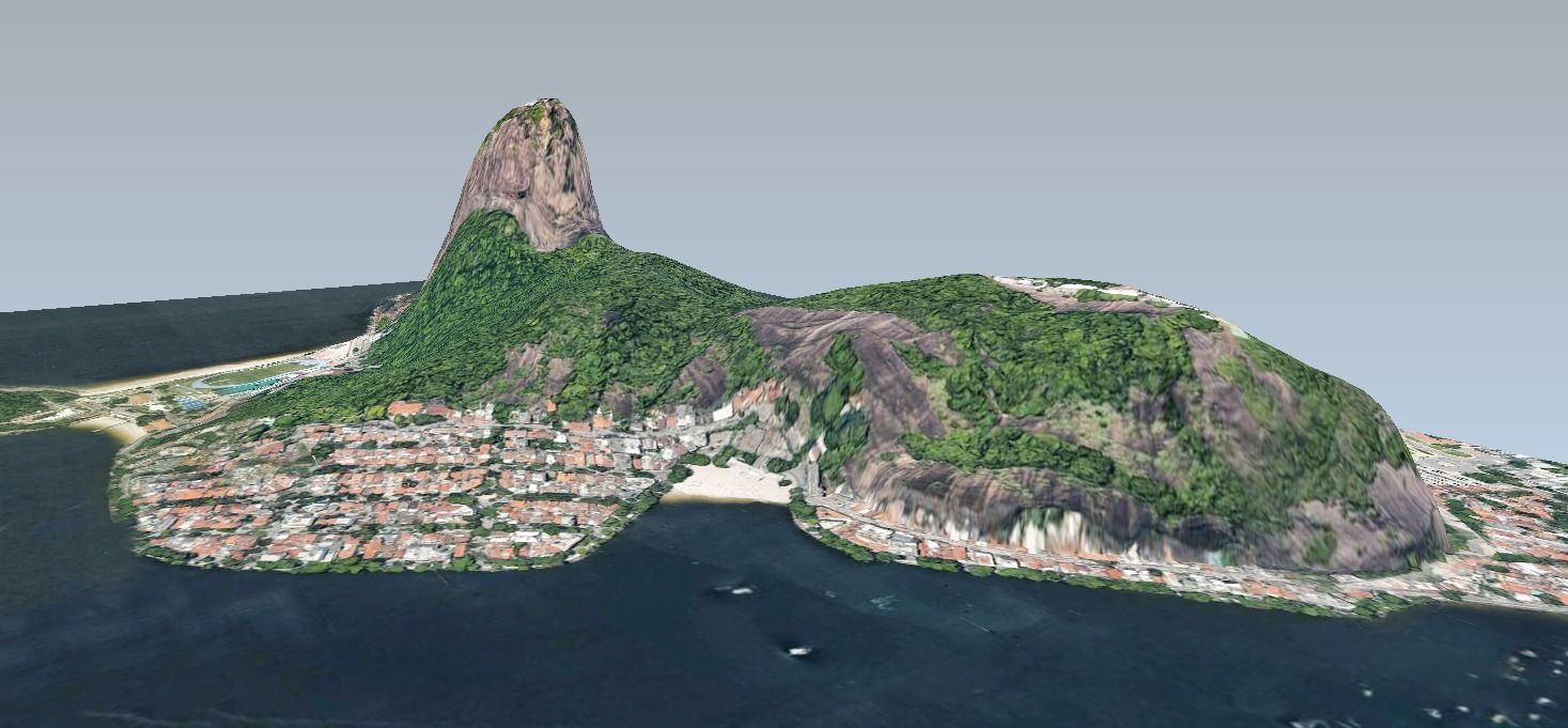 Sugar Loaf Mountain Low-poly 3D model_6