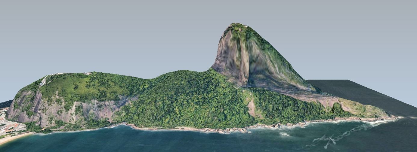 Sugar Loaf Mountain Low-poly 3D model_4