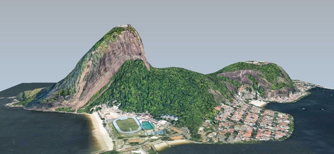 Sugar Loaf Mountain Low-poly 3D model_1