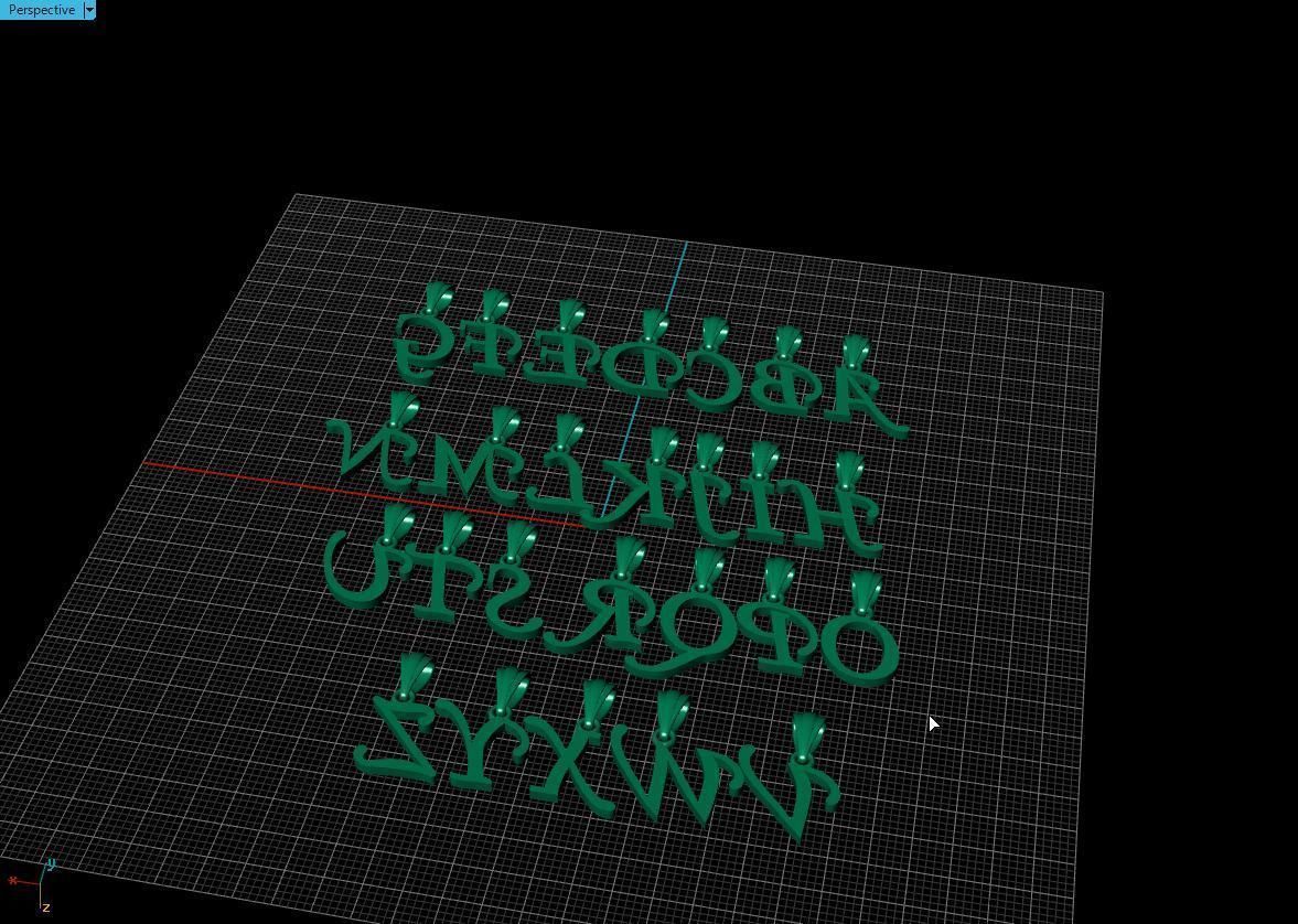 Collection of pendants LETTERS free 3D model 3D printable | CGTrader