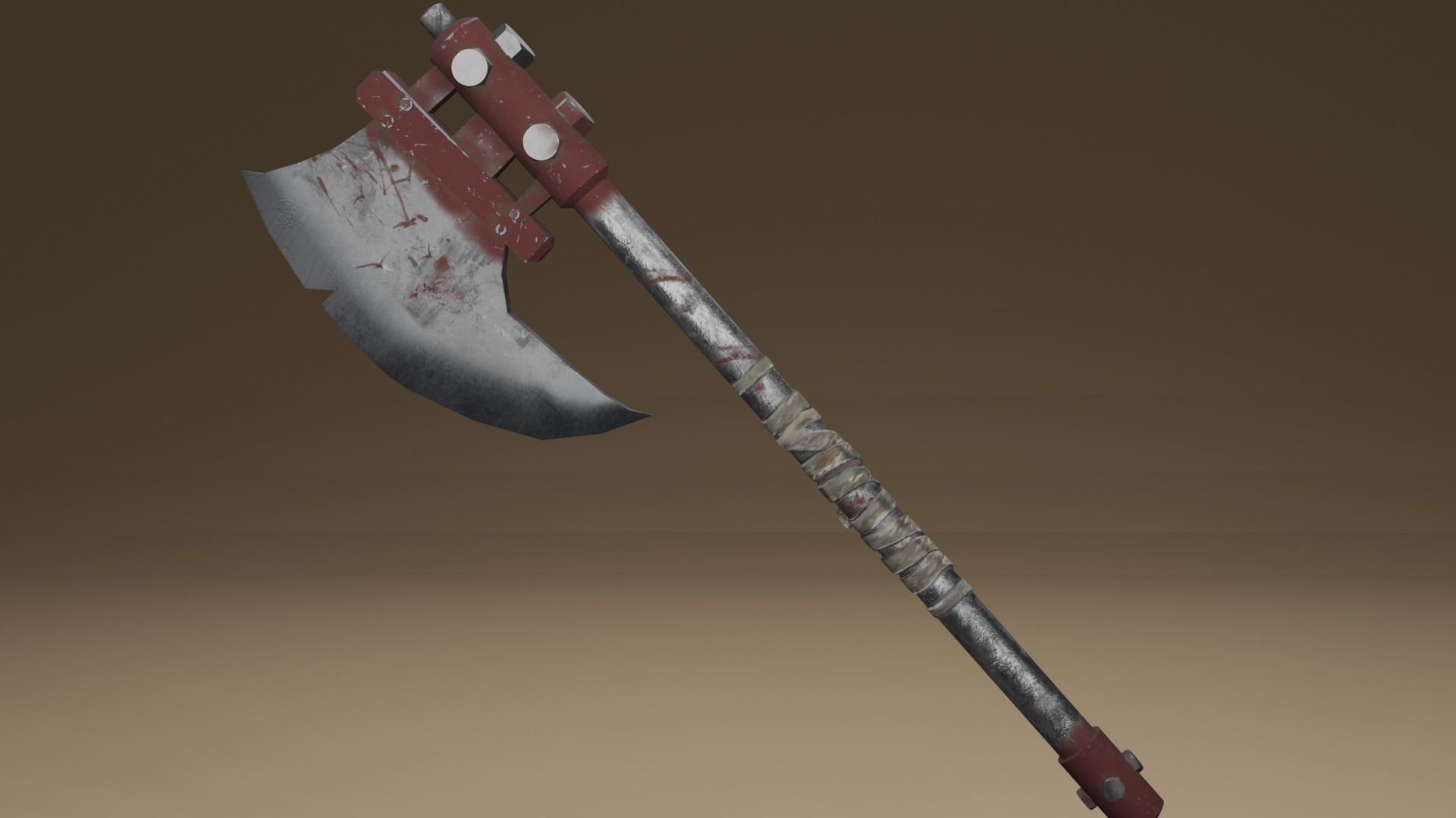 Survivalists axe PBR Low-Poly Game READY -2 Low-poly 3D model_4