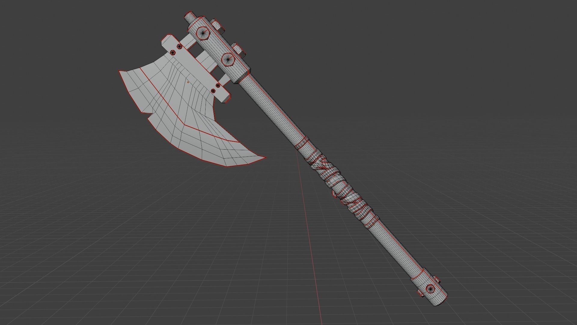 Survivalists axe PBR Low-Poly Game READY -2 Low-poly 3D model_7