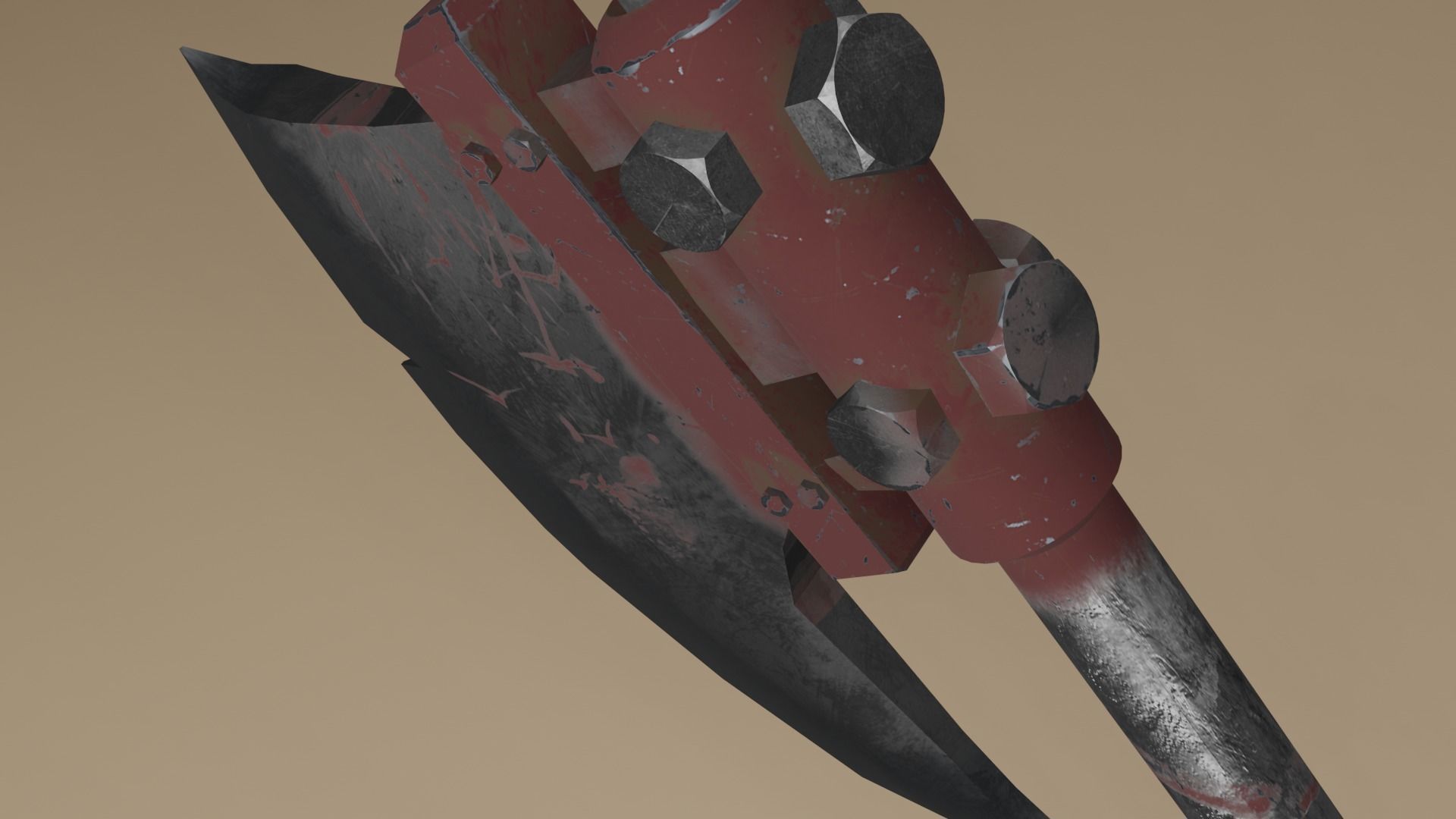 Survivalists axe PBR Low-Poly Game READY -2 Low-poly 3D model_1