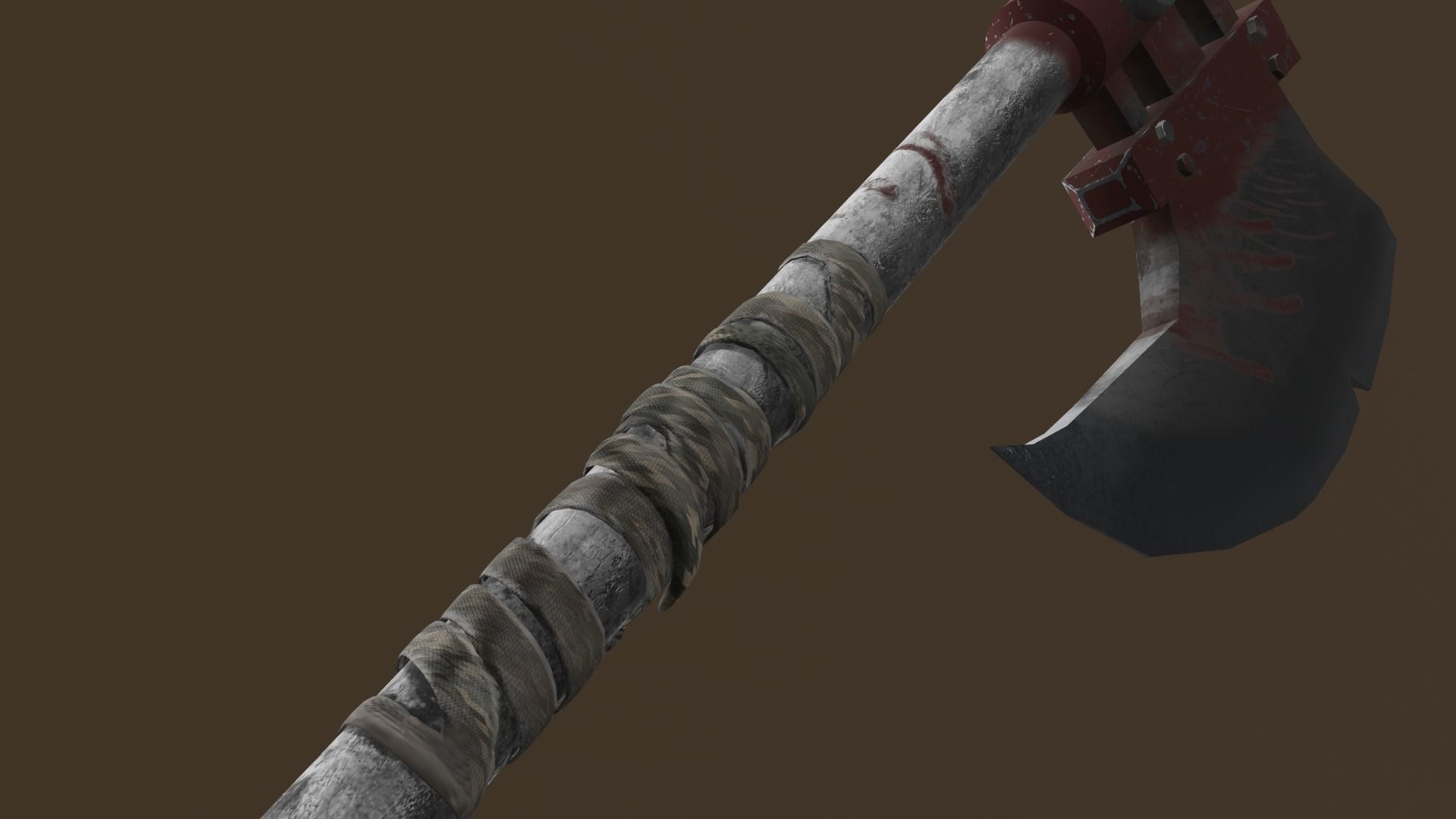 Survivalists axe PBR Low-Poly Game READY -2 Low-poly 3D model_3