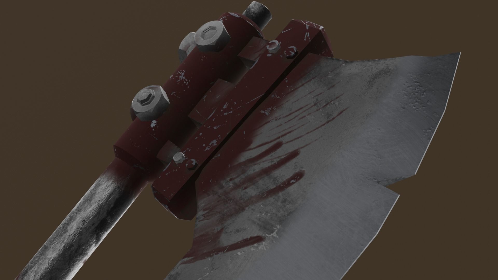 Survivalists axe PBR Low-Poly Game READY -2 Low-poly 3D model_2