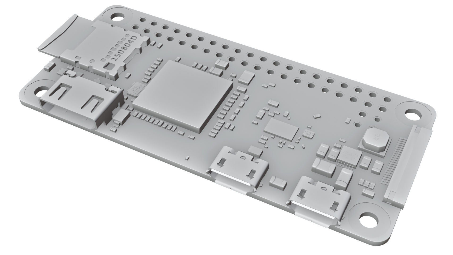 raspberry pi zero w Low-poly 3D model_19