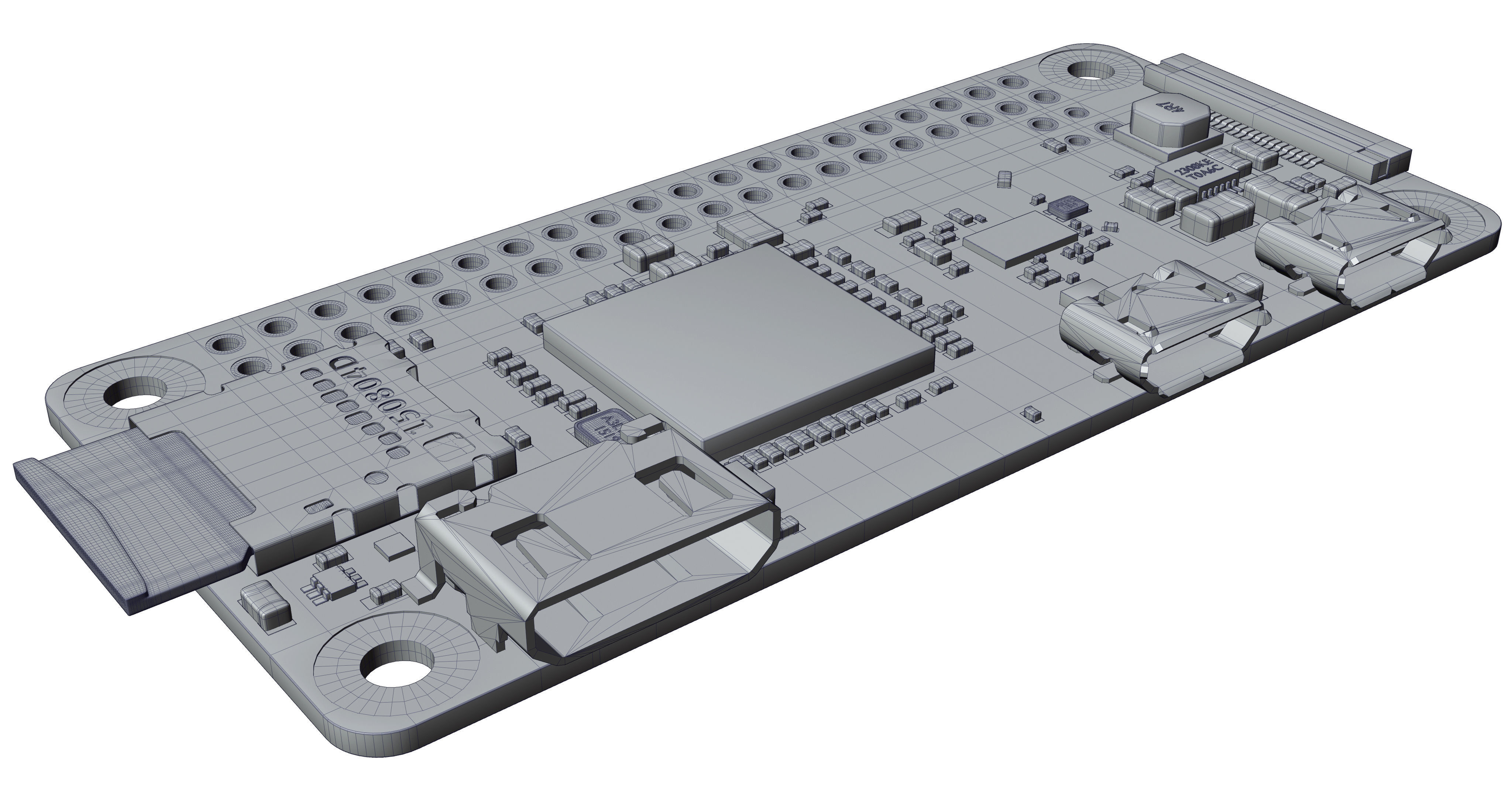 raspberry pi zero w Low-poly 3D model_14