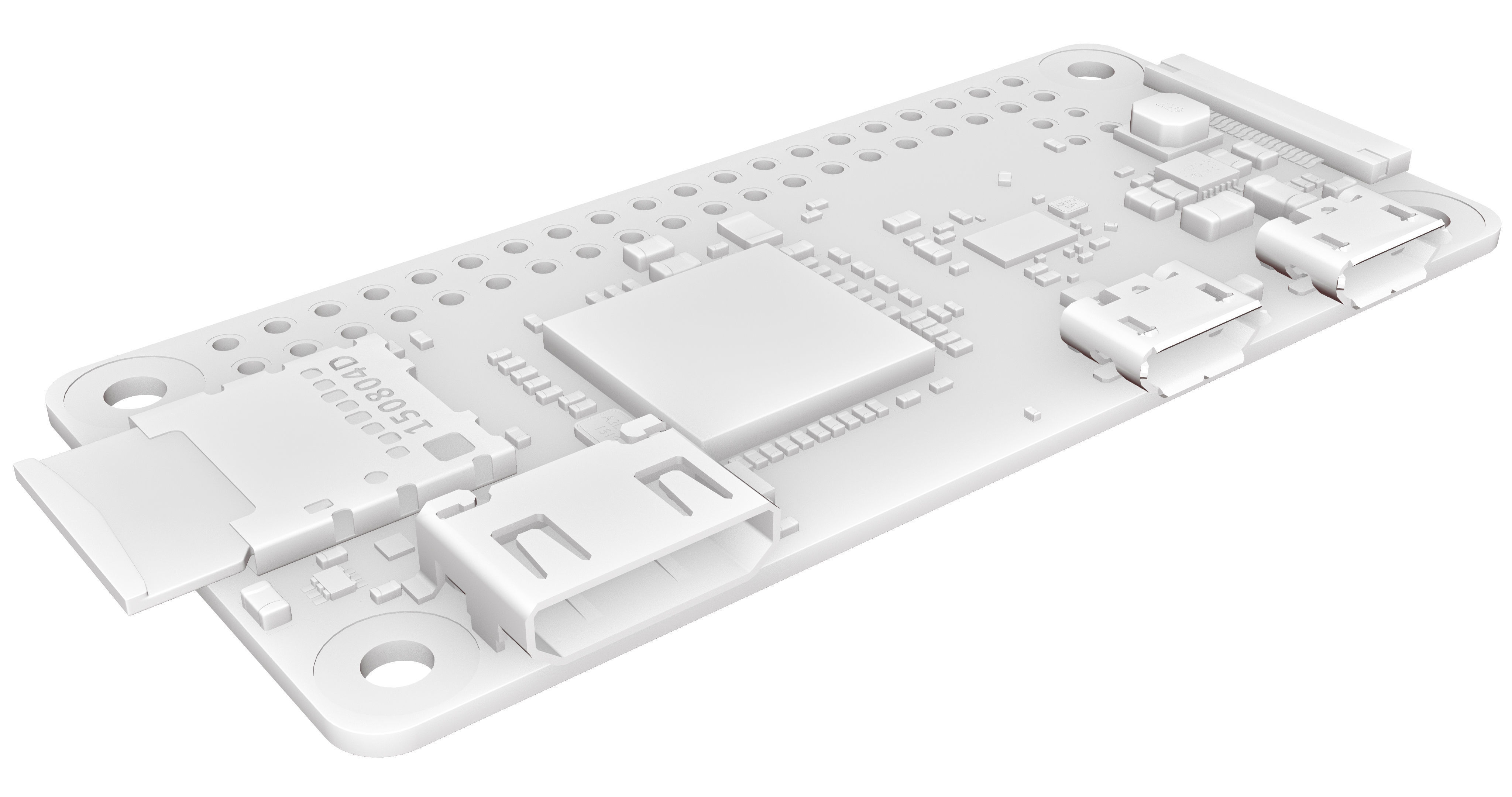 raspberry pi zero w Low-poly 3D model_16