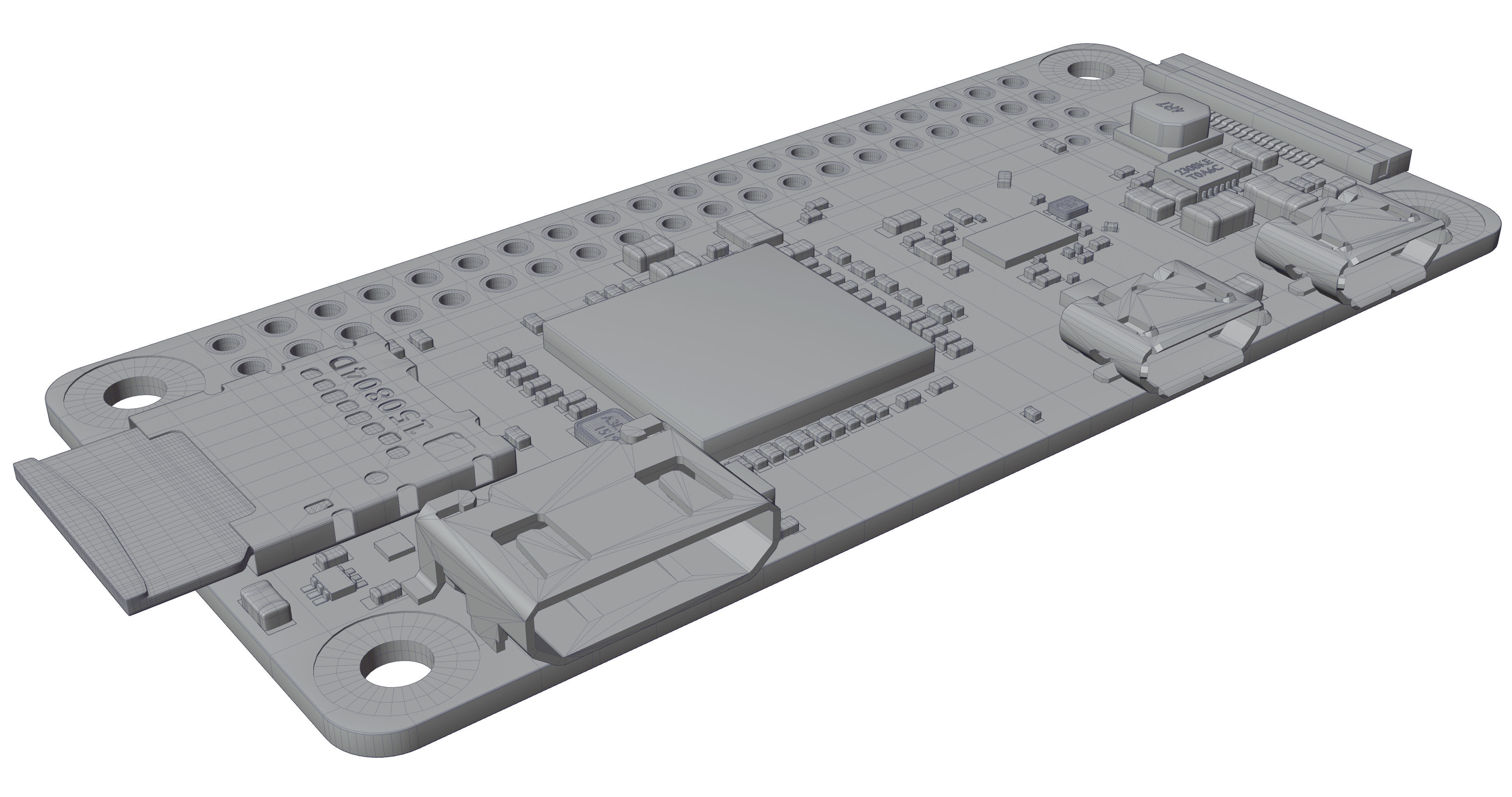 raspberry pi zero w Low-poly 3D model_17