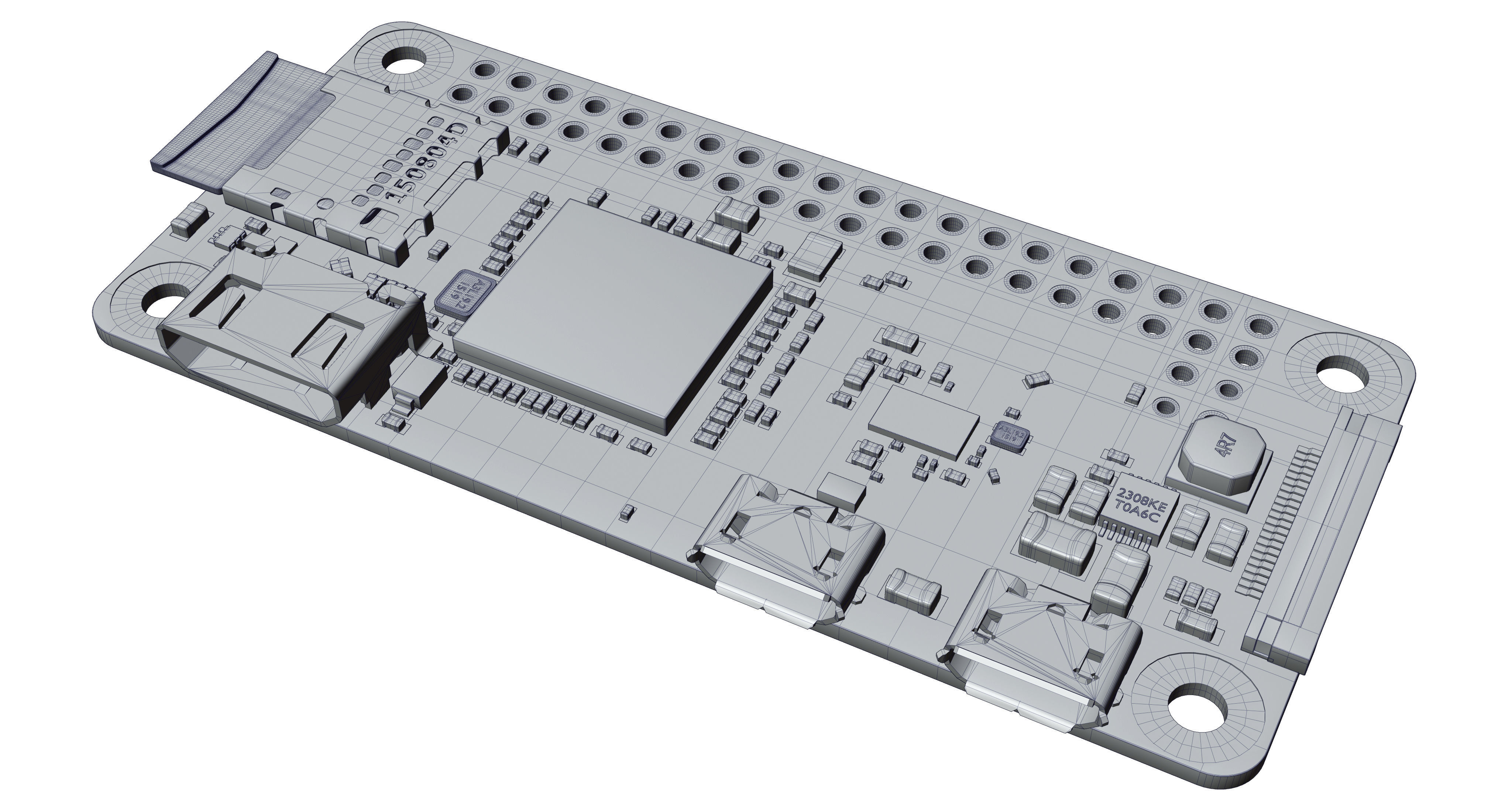 raspberry pi zero w Low-poly 3D model_12
