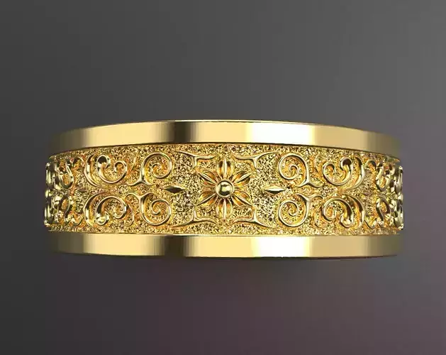 Baroque wedding ring