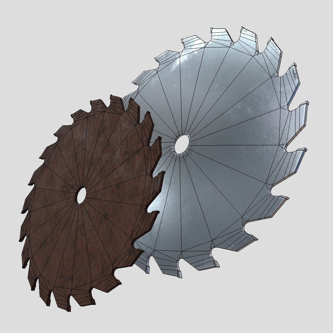 Saw Blade Low-poly 3D model_10