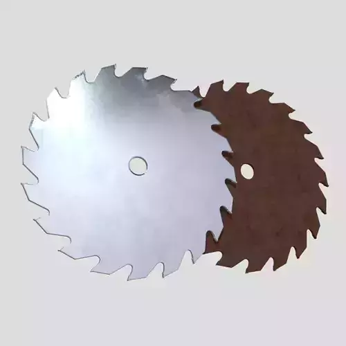 Saw Blade Low-poly 3D model
