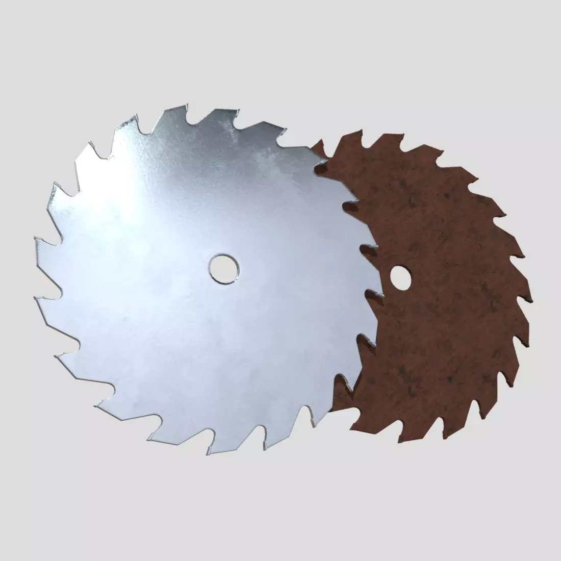 Saw Blade Low-poly 3D model_0