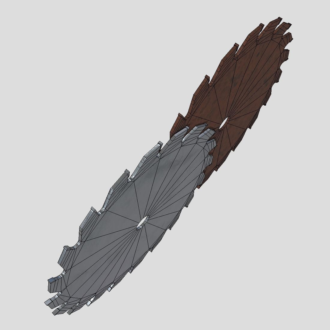 Saw Blade Low-poly 3D model_8