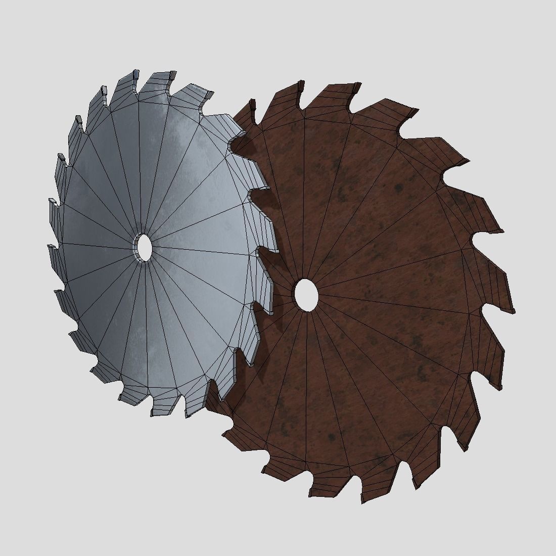 Saw Blade Low-poly 3D model_12