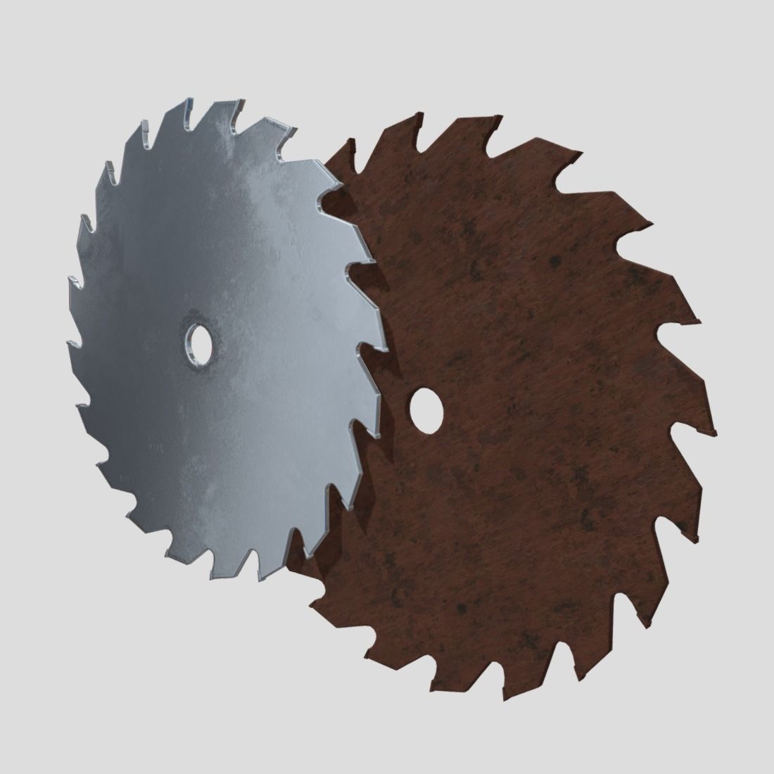 Saw Blade Low-poly 3D model_11
