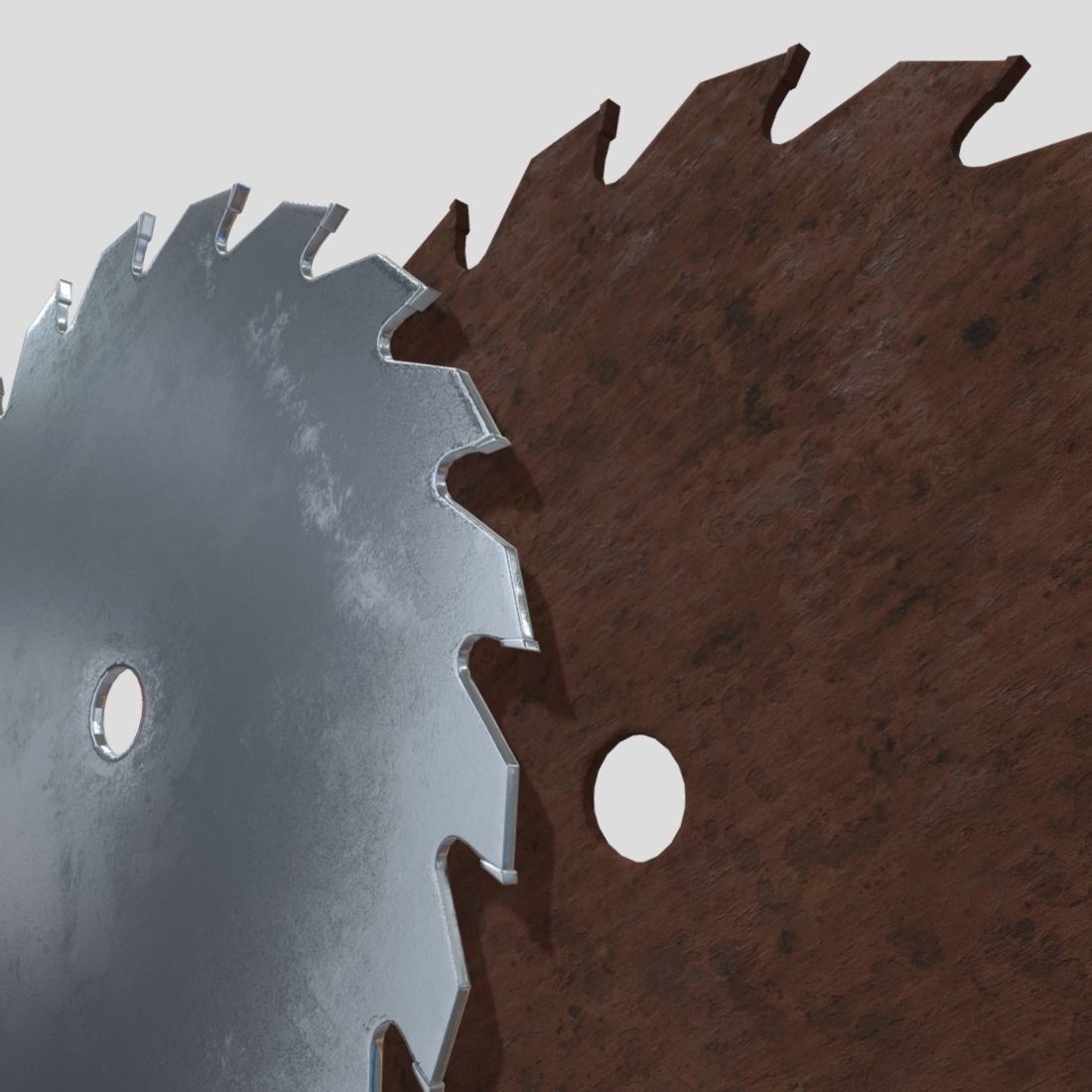 Saw Blade Low-poly 3D model_13