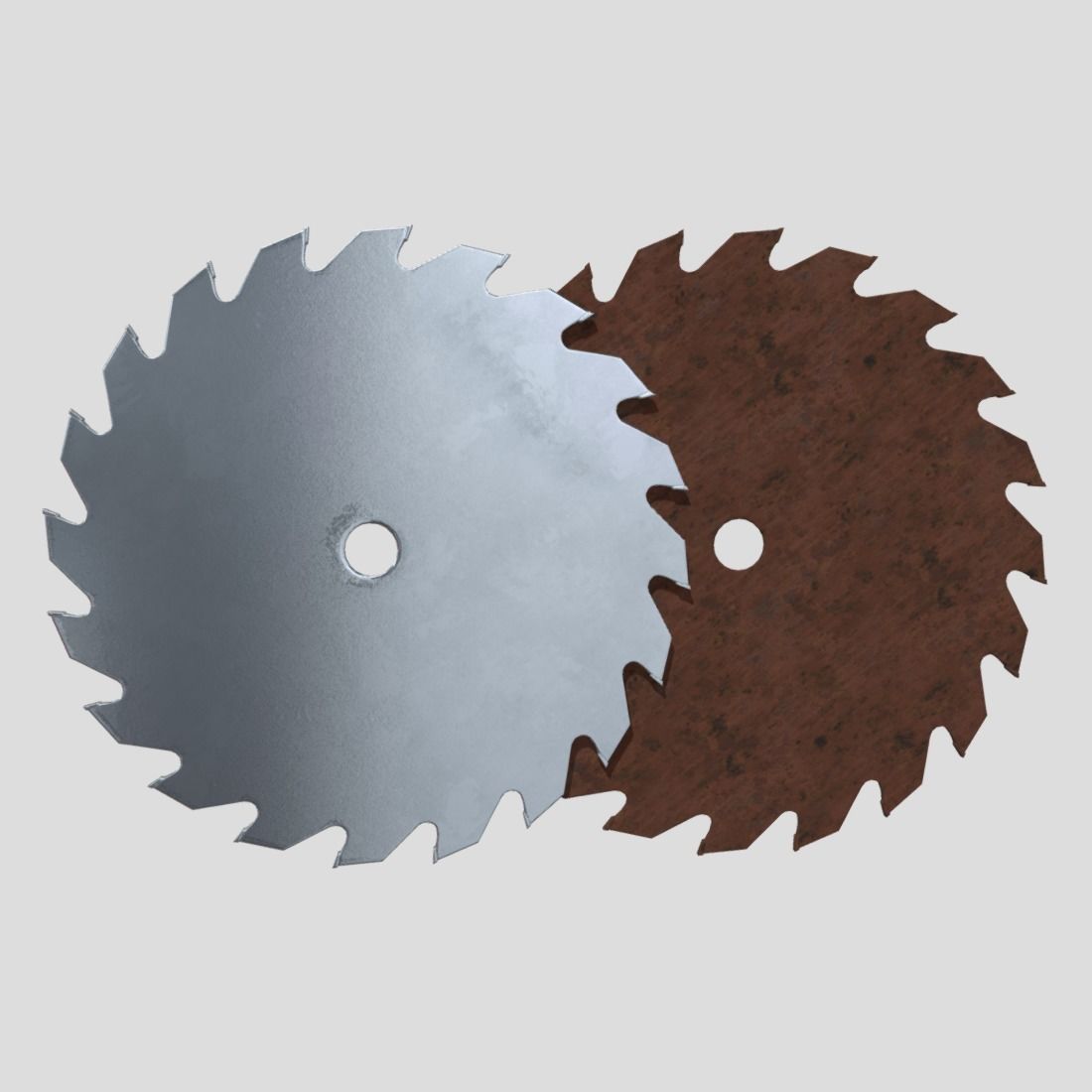 Saw Blade Low-poly 3D model_3