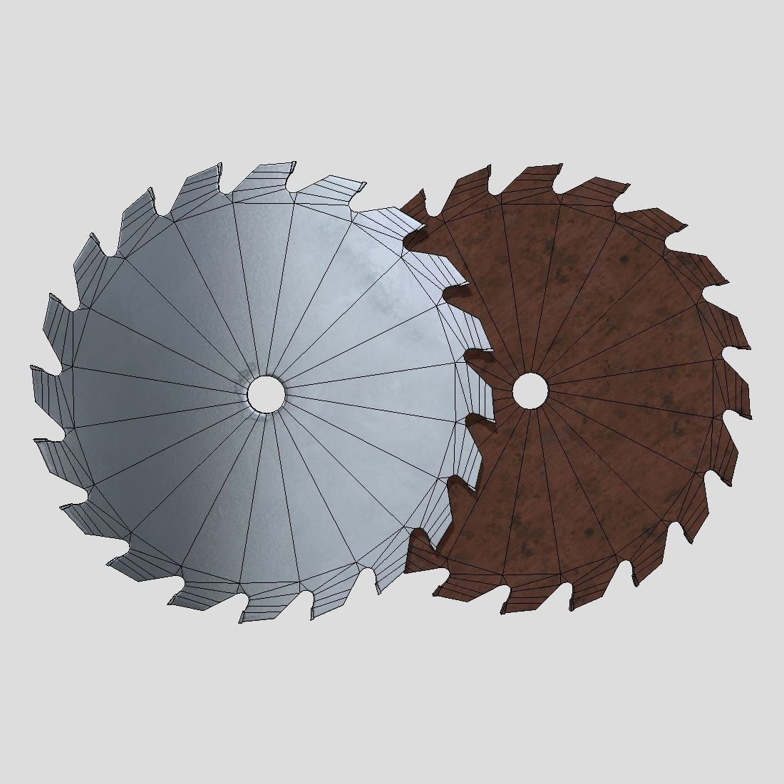 Saw Blade Low-poly 3D model_4
