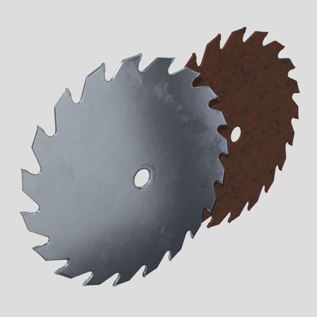 Saw Blade Low-poly 3D model_5