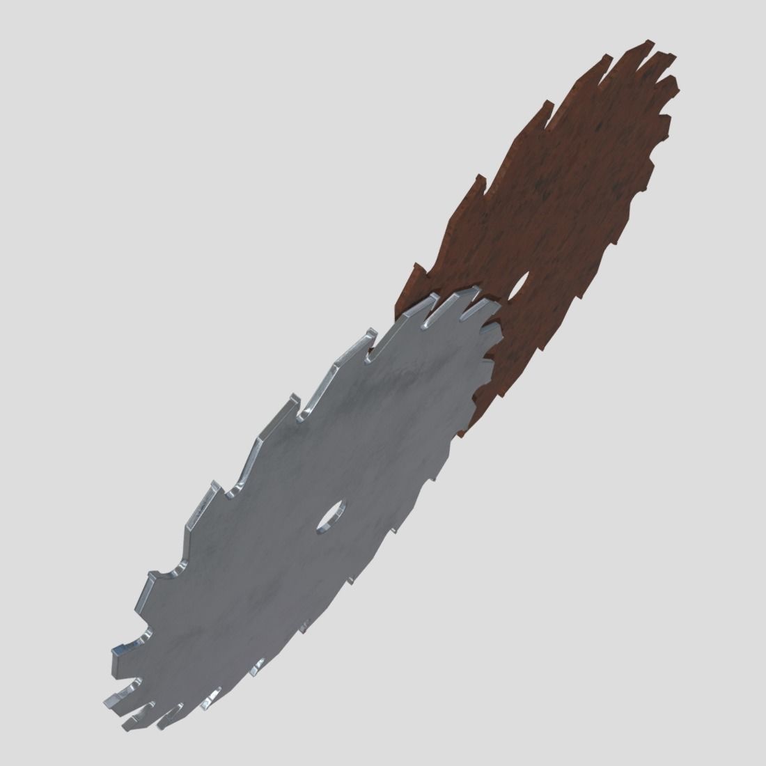 Saw Blade Low-poly 3D model_7