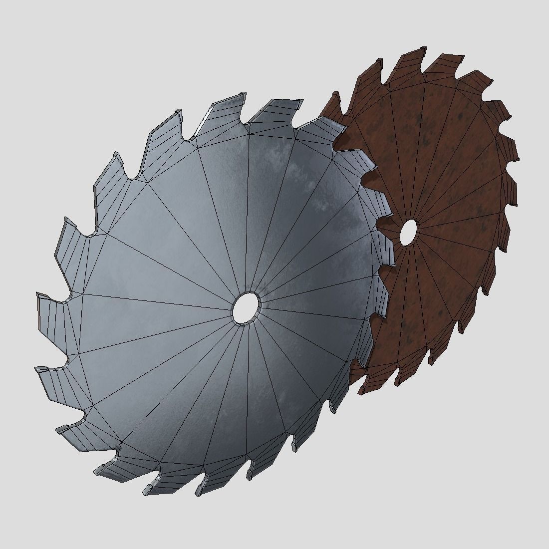 Saw Blade Low-poly 3D model_6