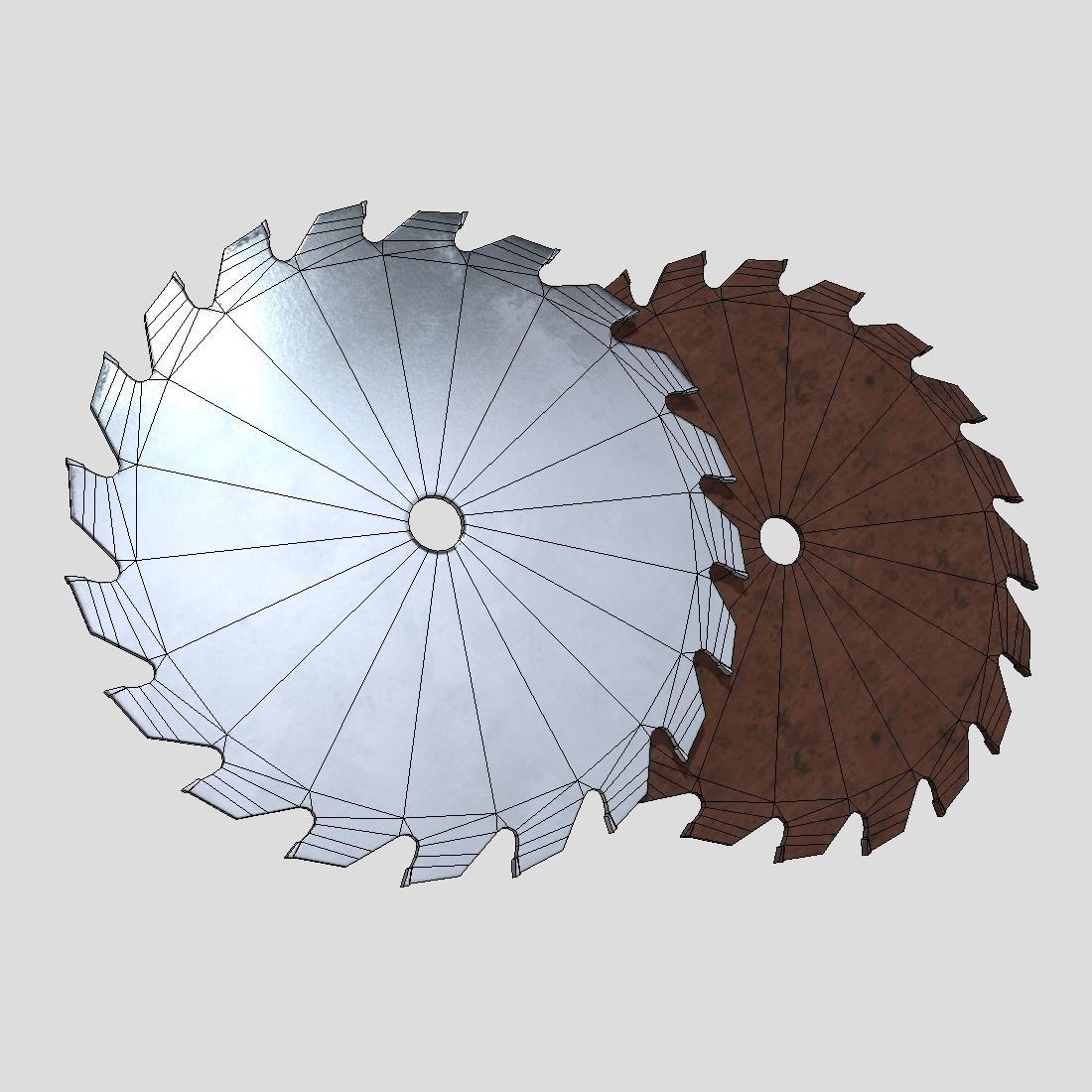 Saw Blade Low-poly 3D model_2