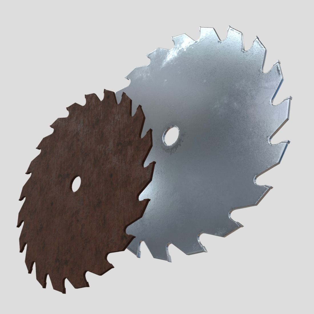 Saw Blade Low-poly 3D model_9