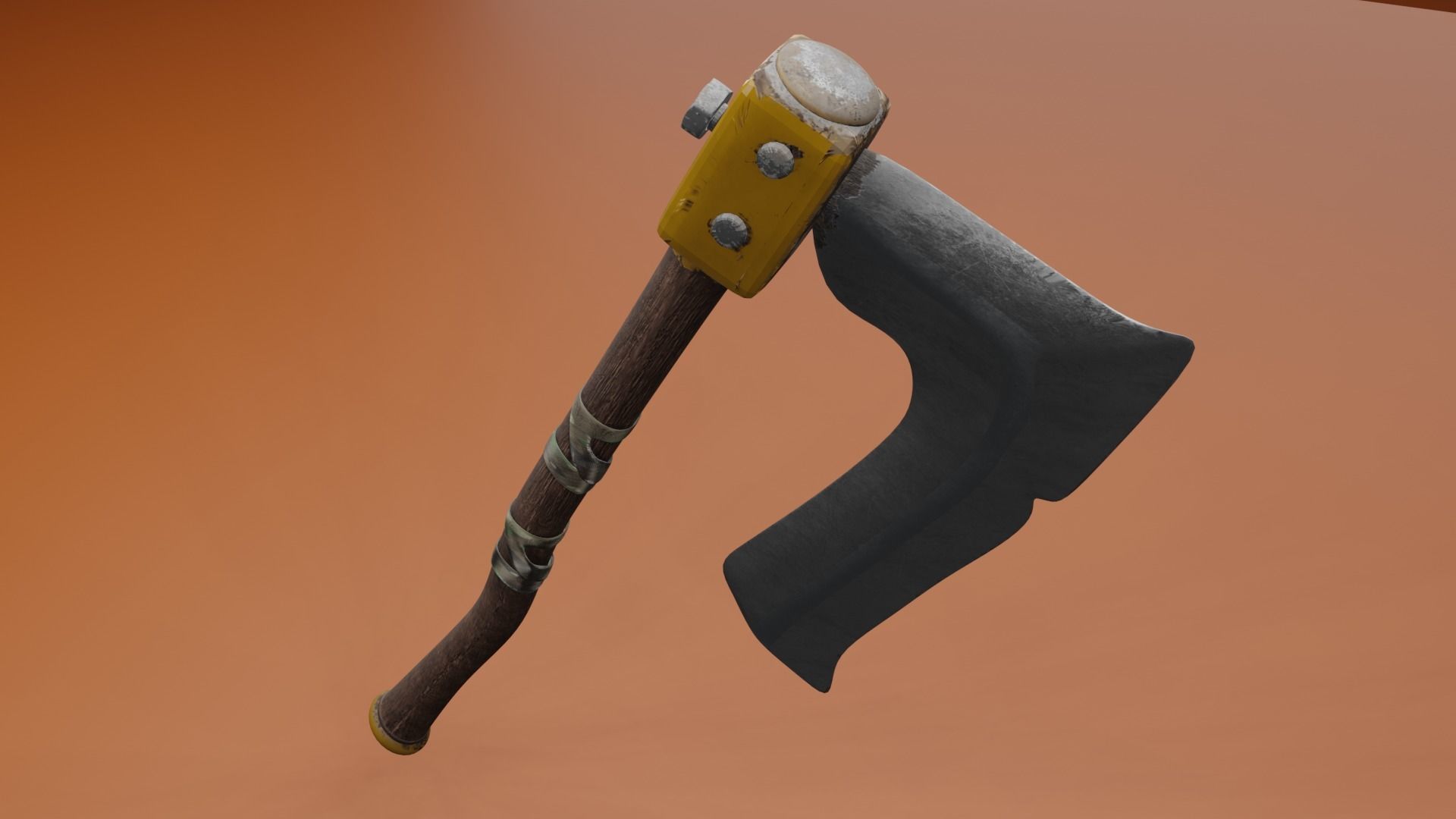 Survivalists axe PBR Low-Poly Game READY -5 Low-poly 3D model_2