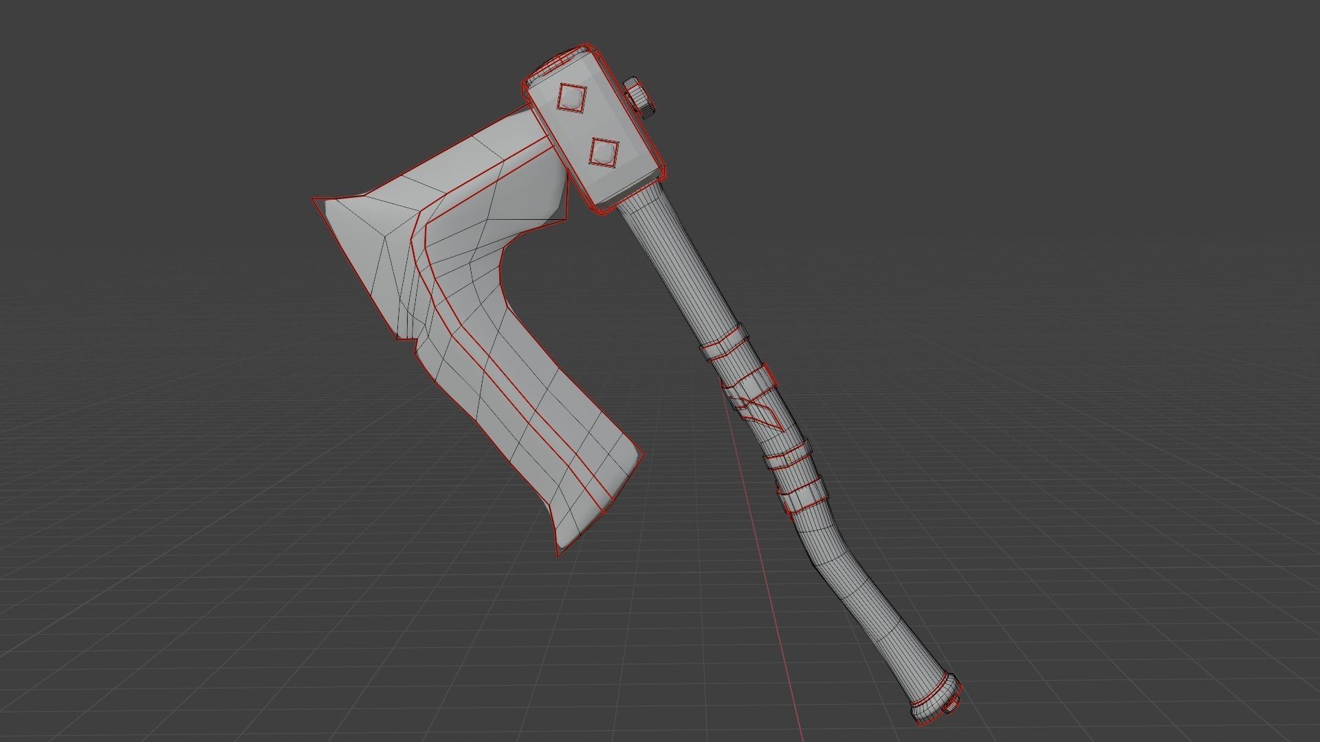 Survivalists axe PBR Low-Poly Game READY -5 Low-poly 3D model_6