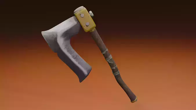 Survivalists axe PBR Low-Poly Game READY -5