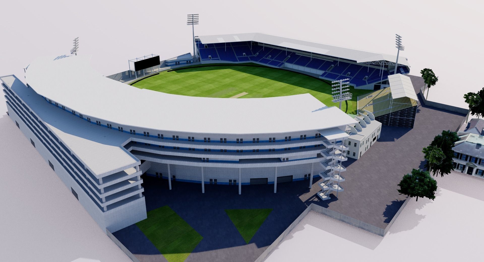 Sabina Park - Kingston Jamaica 3D model_4