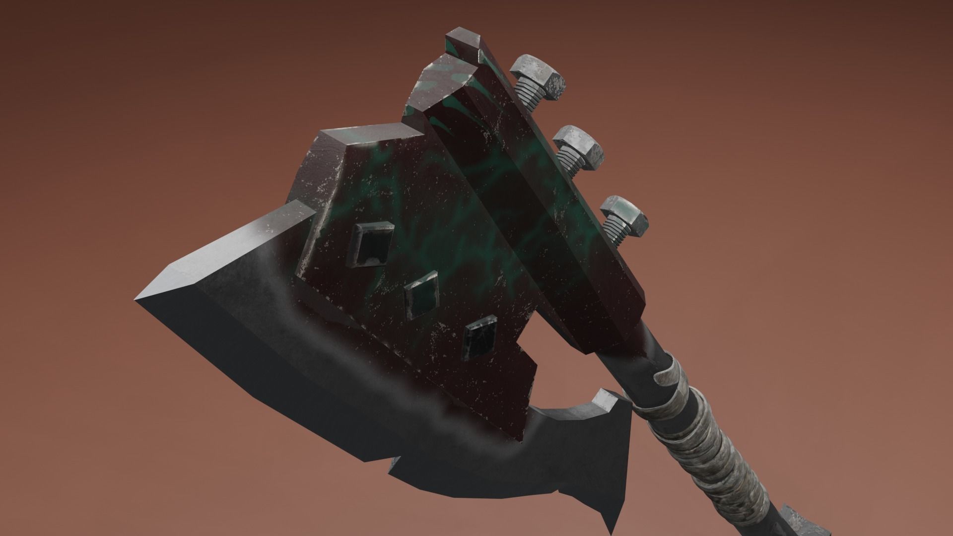 Survivalists axe PBR Low-Poly Game READY -6 Low-poly 3D model_1