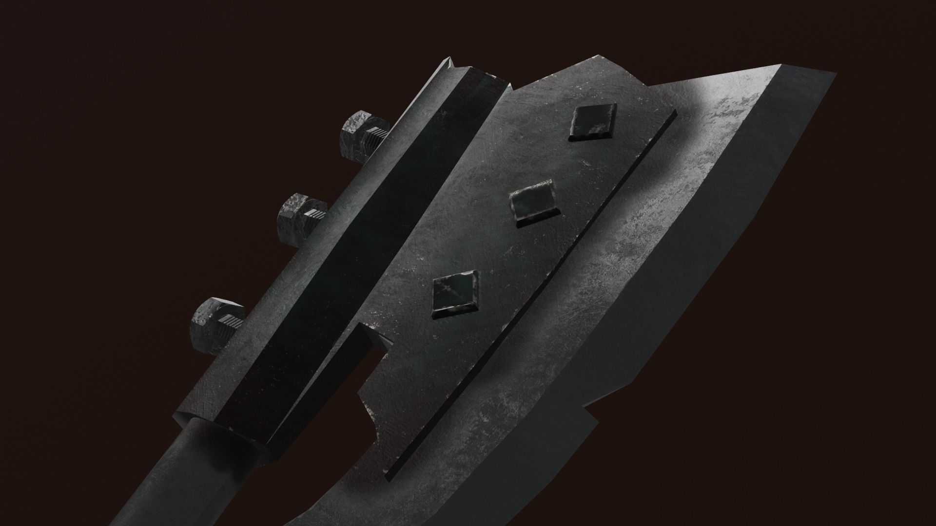 Survivalists axe PBR Low-Poly Game READY -6 Low-poly 3D model_3