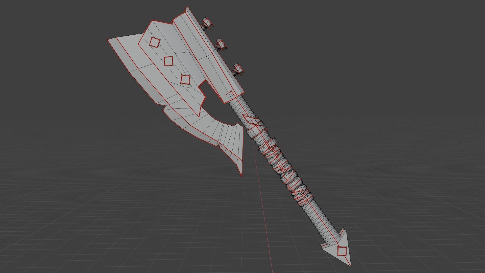 Survivalists axe PBR Low-Poly Game READY -6 Low-poly 3D model_7