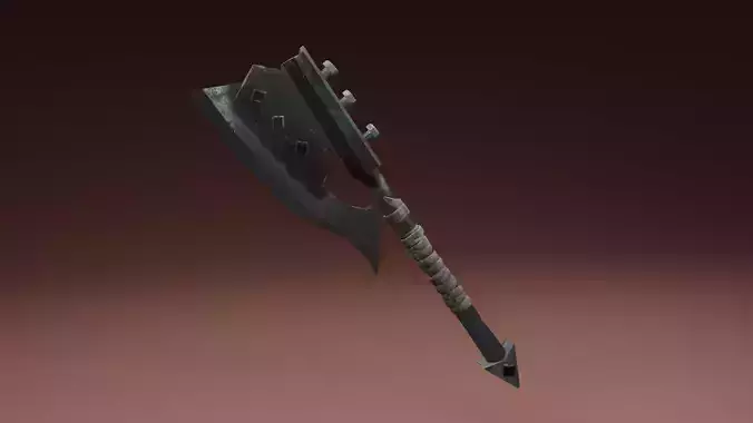 Survivalists axe PBR Low-Poly Game READY -6